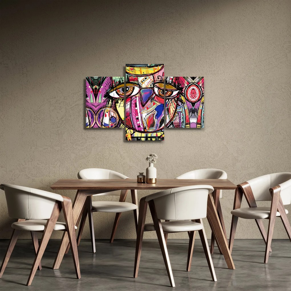 Obraz - Street art - sova (90x60 cm)