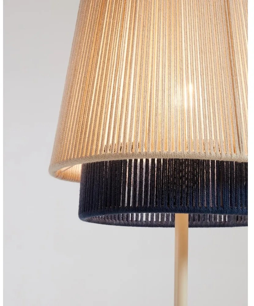 Stojacia lampa s textilným tienidlom (výška 163 cm) Yuvia - Kave Home