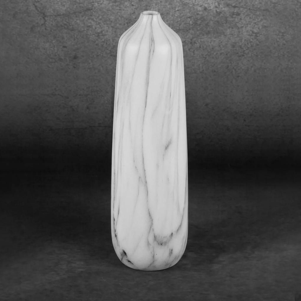 Dekoratívna váza POŠTY 13x13x42 cm krémová