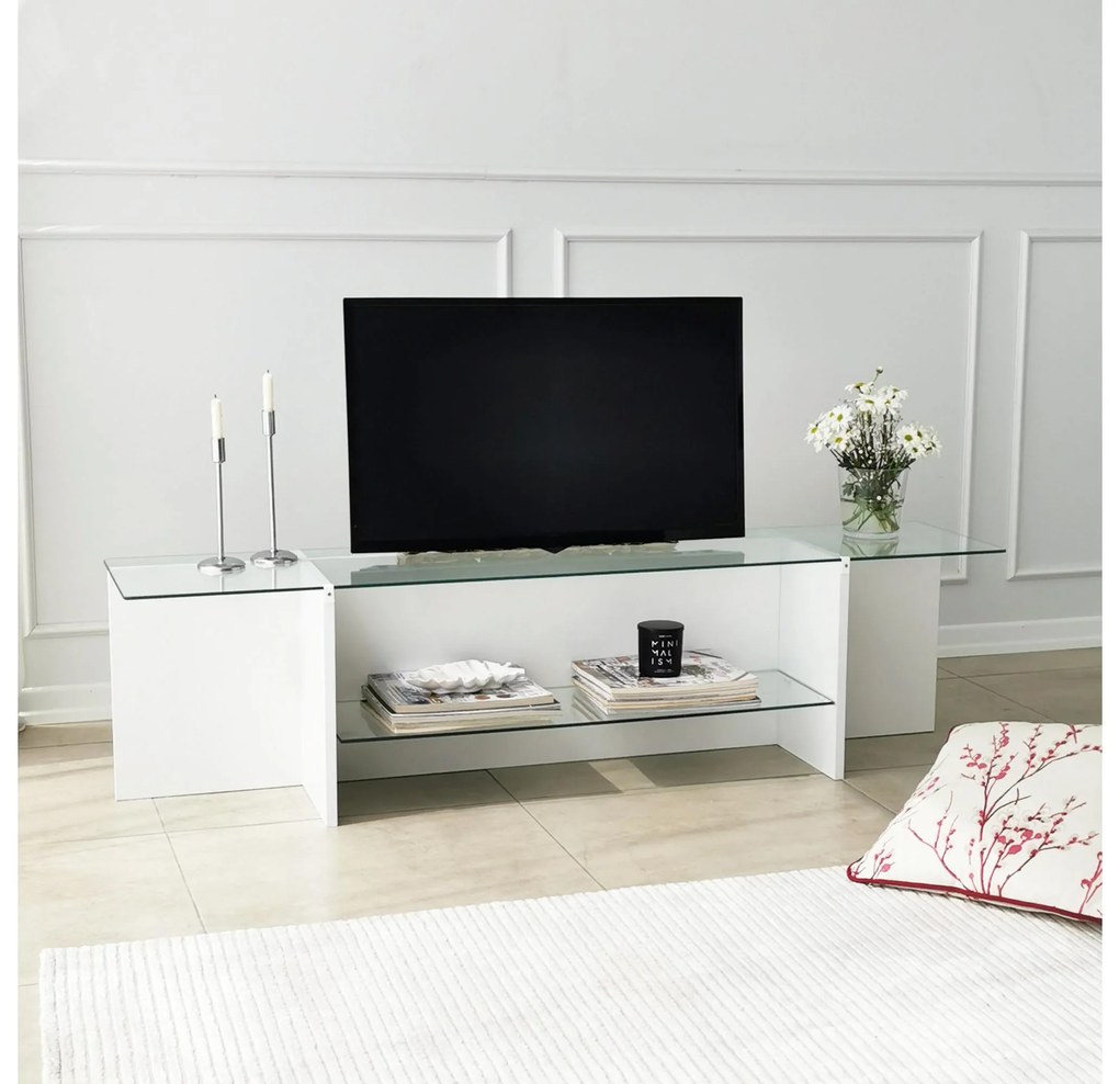 TV stolík Dosada (biela) . Akcia -19%. Vlastná spoľahlivá doprava až k Vám domov. 1095492