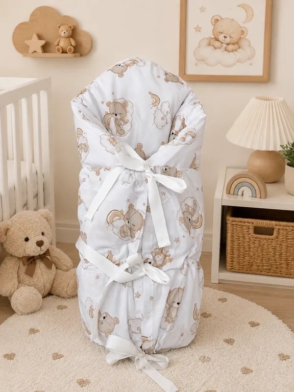 Obliečka na zavinovačku / perinku Teddy hnedá 73x73 cm | Bavlnená obliečka na zips