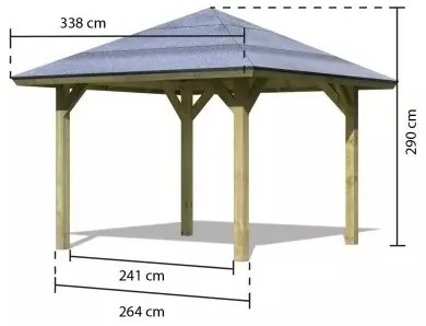 Záhradný altánok BERGEN 1 Lanitplast
