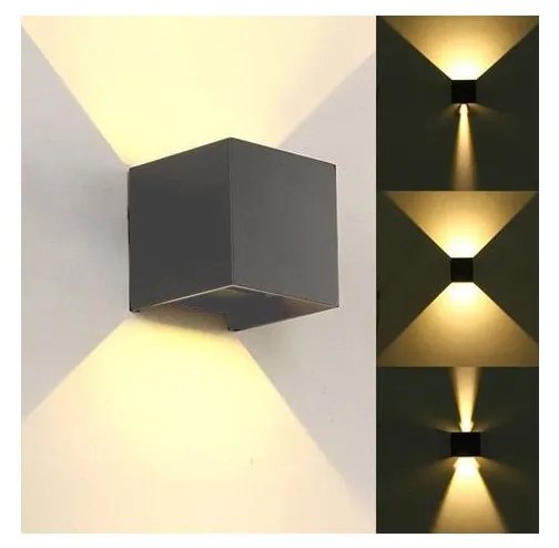 LED Vonkajšie nástenné svietidlo KREON 2xLED/3W/230V IP54 3000K antracit