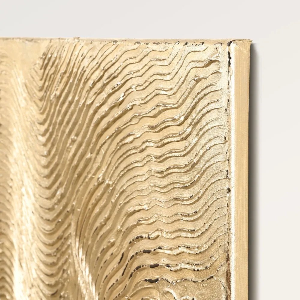 Ručne maľovaný obraz 88x118 cm Metallic Champagne – Malerifabrikken