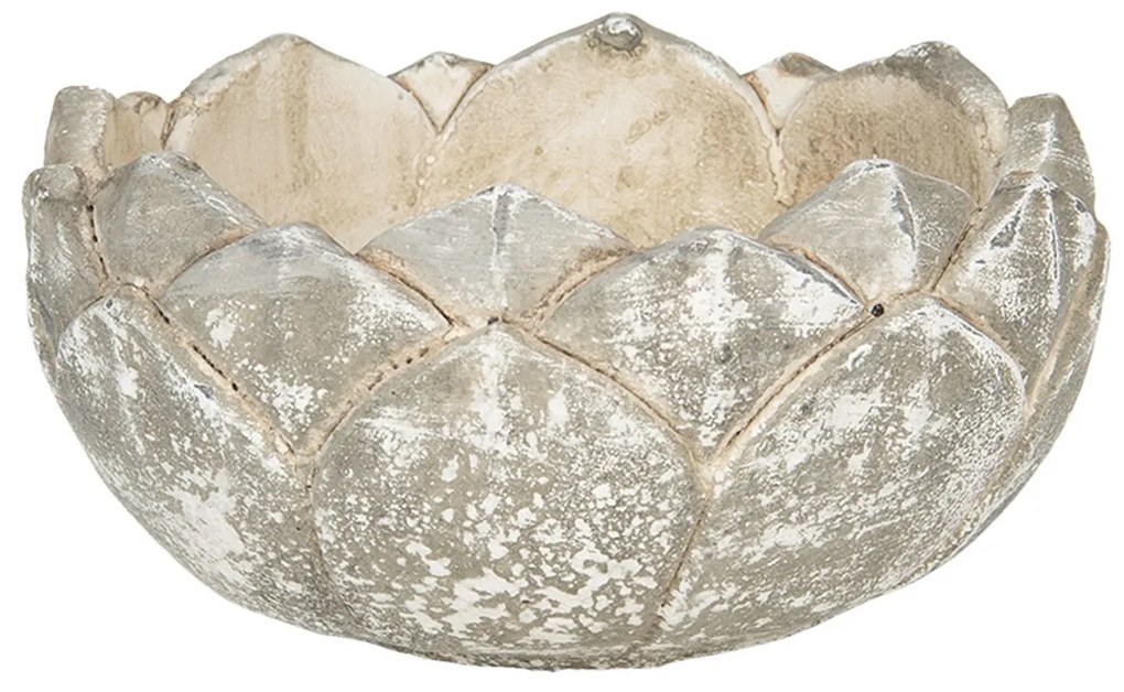 Cementový kvetináč v tvare kvetu Lottus - Ø 18 * 10 cm