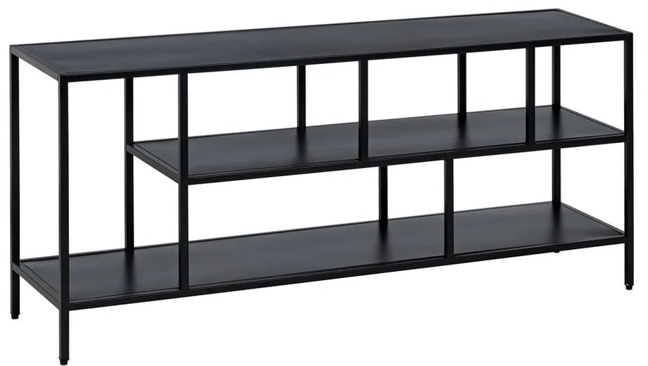 Čierny oceľový TV stolík 120x55 cm – Ixia