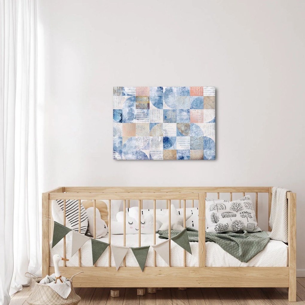 Obraz - Geometrické tvary na stene (70x50 cm)