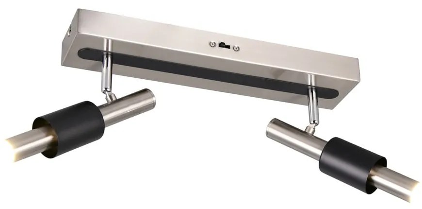 Čierne/v striebornej farbe LED bodové svietidlo 20,5x42 cm Ikaris – Trio Select