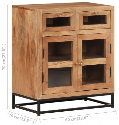 vidaXL Komoda 60x35x70 cm masívne akáciové drevo-