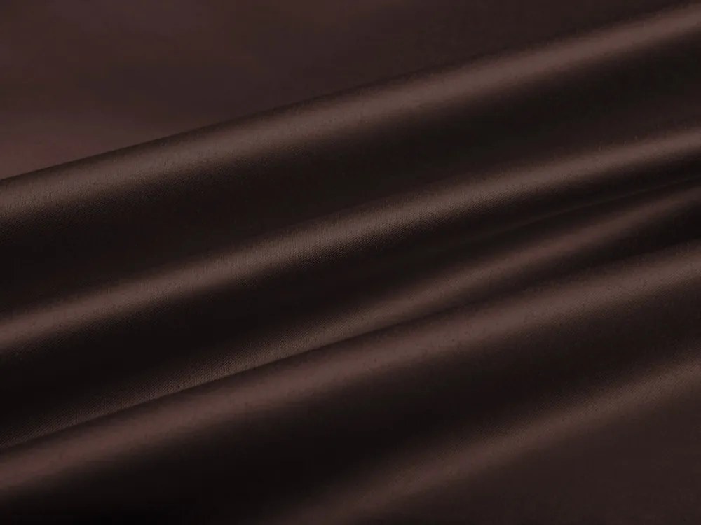 Biante Saténový oválny obrus polyesterový Satén LUX-L042 Čokoládovo hnedý 120x140 cm