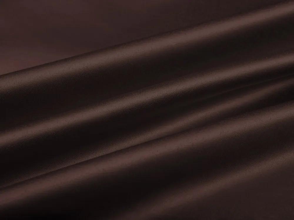 Biante Saténový záves LUX-L042 Čokoládovo hnedý 140x190 cm