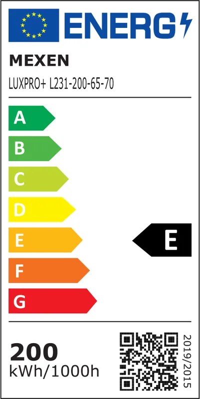 Mexen Luxpro+ LED reflektor, 200W, studená - 6500K, 22000 lm, čierna - L231-200-65-70
