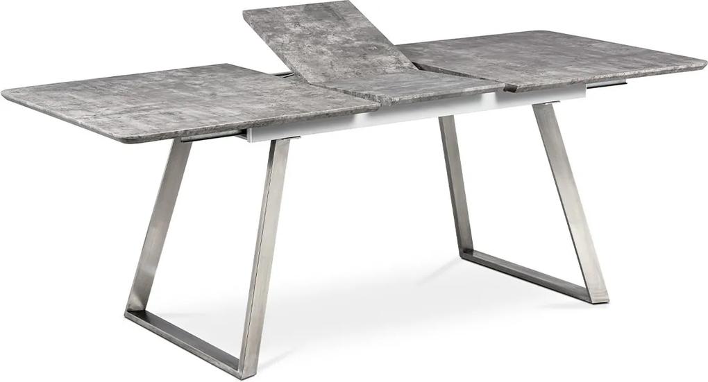 Jedálenský stôl rozkladací Durham, 160 cm, sivá