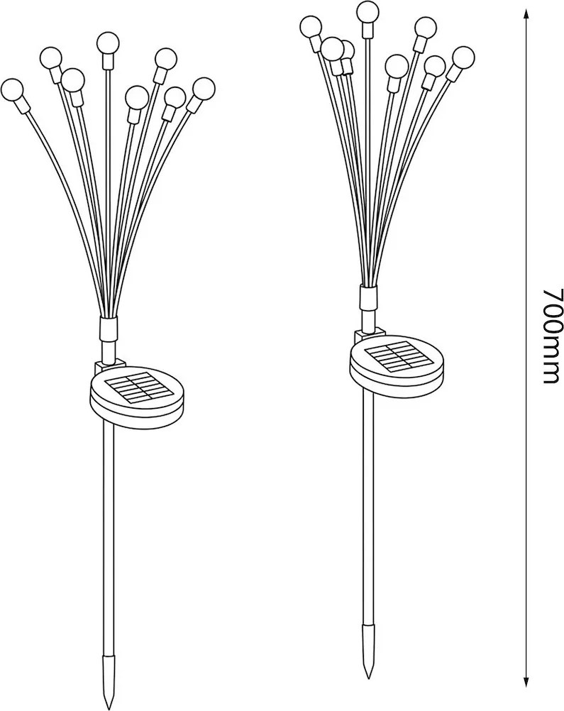 Exteriérové solárne zapichovacie svietidlo Multi 8