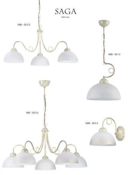 Jupiter 1488 - Nástenné svietidlo SAGA 1xE27/60W/230V