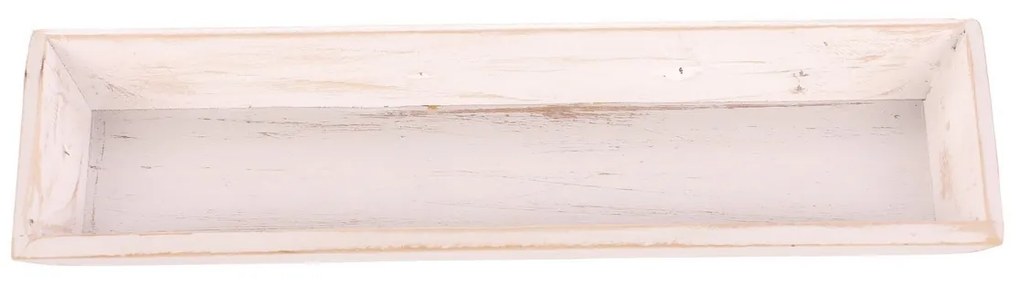 Drevená tácka Riaza biela, 35 x 12 x 3 cm