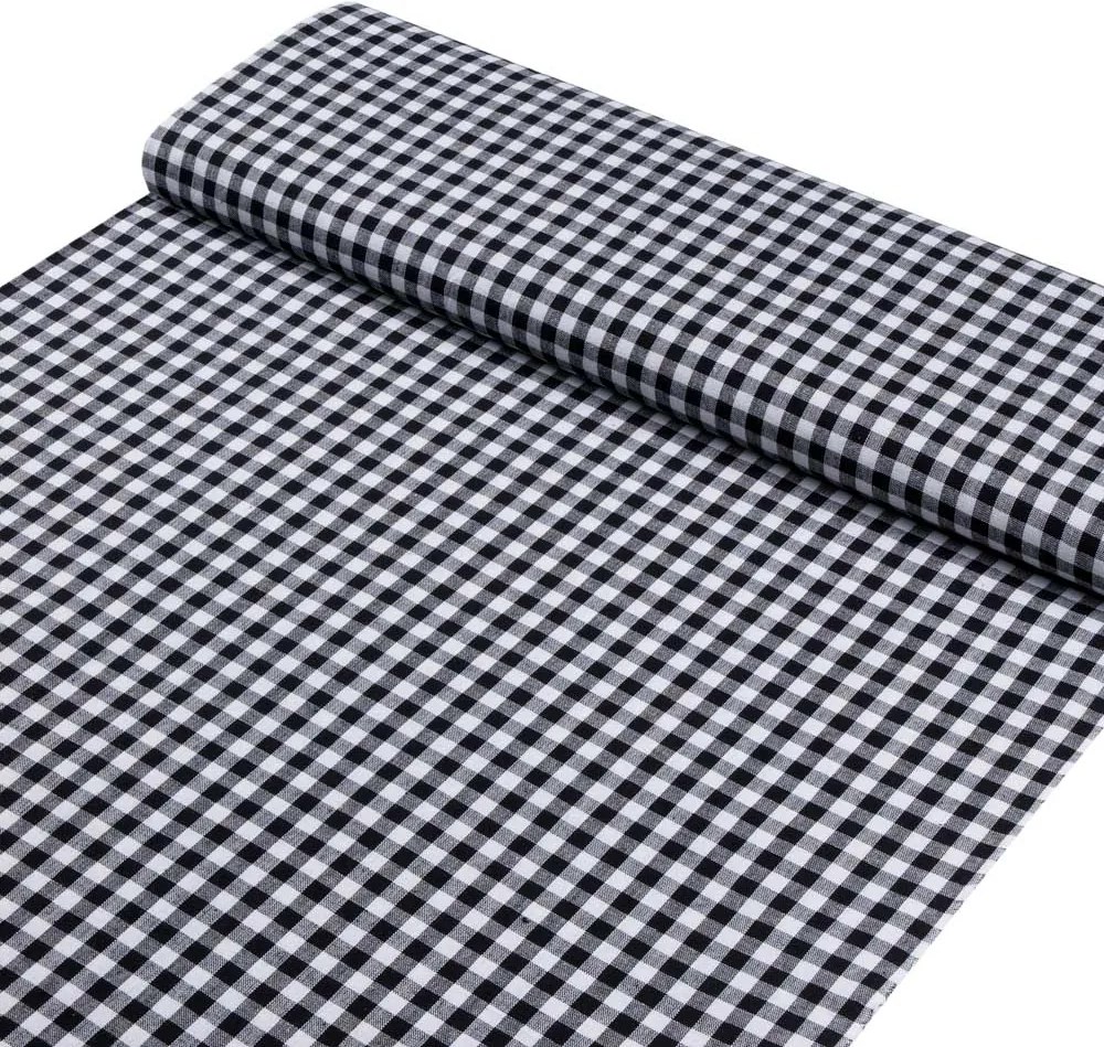 Biante Bavlnený štvorcový obrus Olivia OL-015 Čierno-biela kocka malá 80x80 cm