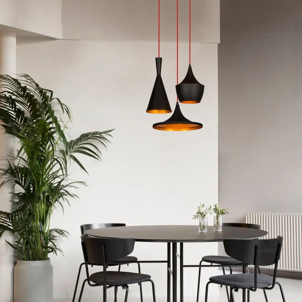 Čierne/v medenej farbe závesné svietidlo s kovovým tienidlom ø 51 cm Elmas – Opviq lights