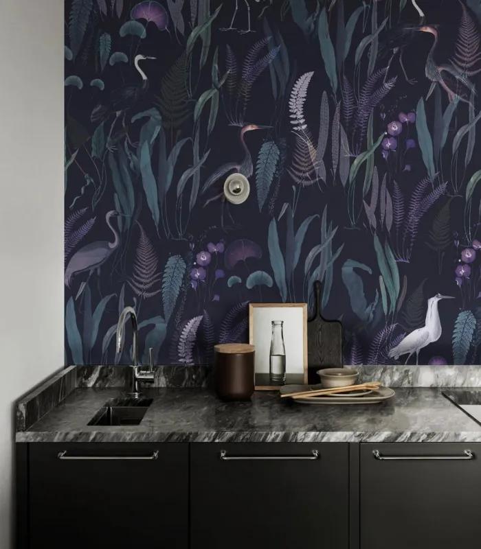 WALLCOLORS Calm Heron Purple wallpaper - tapeta POVRCH: Prowall Eco