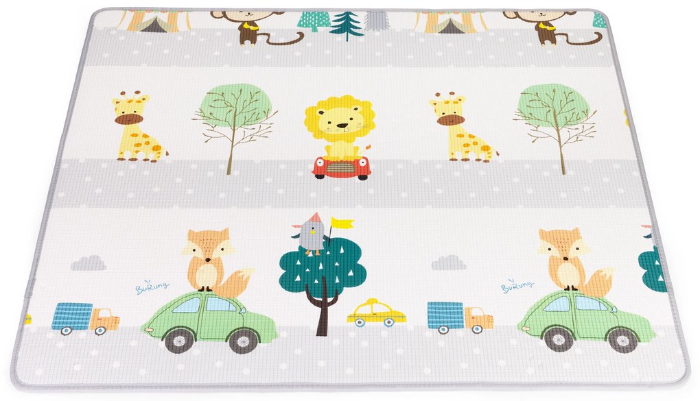 Penová podložka pre deti, obojstranná, rolovaná, Abeceda, ECOTOYS