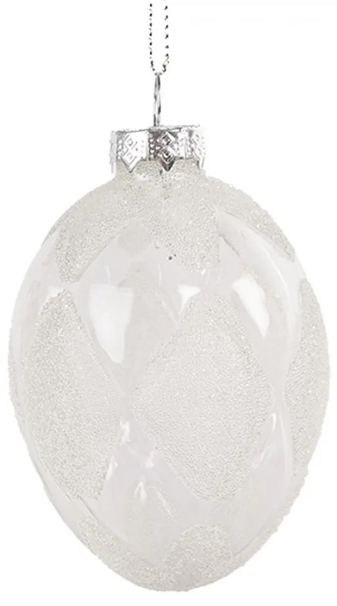 Veľkonočná závesná dekorácia sklenené vajíčko - Ø 6*9 cm