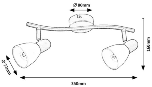 Rabalux 73092 - Bodové svietidlo SOMA 2xE14/40W/230V