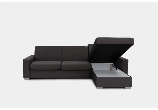 Rozkladacia rohová sedacia súprava LEKA pr. hnedá s úložným priestorom