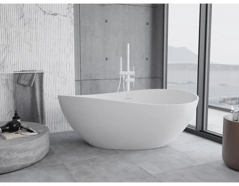 Mexen Parma, voľne stojaca vaňa z konglomerátu 160 x 95 cm, biela matná, 57231609500