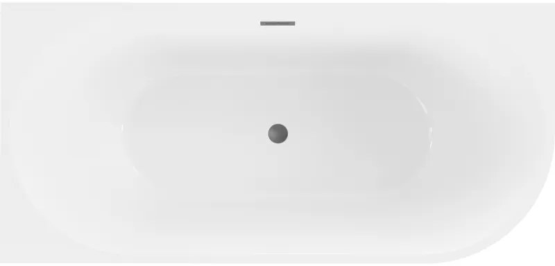 Mexen Mia, voľne stojaca rohová vaňa, lavá, 170 x 80 cm, biela, brúsený grafit prepad, 52691708000L-95