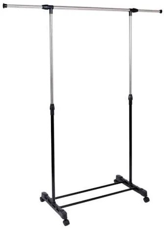 Vešiakový stojan na kolieskach LUKI čierny