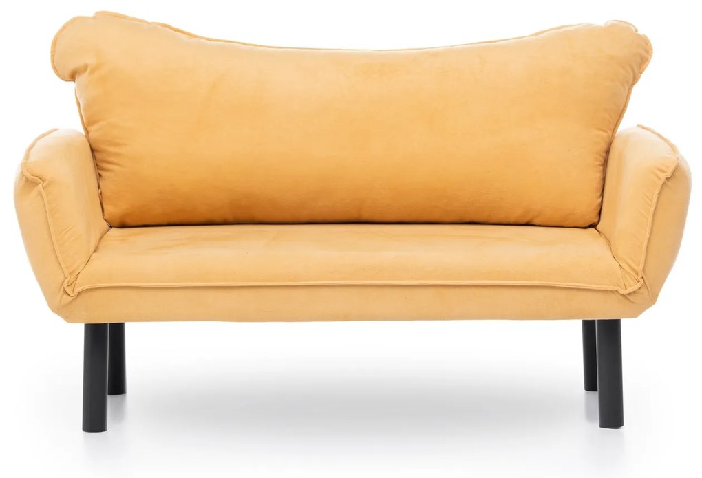 Rozkladacia pohovka dvojsed Chatty (horčicová). Akcia -19%. Vlastná spoľahlivá doprava až k Vám domov. 1062612