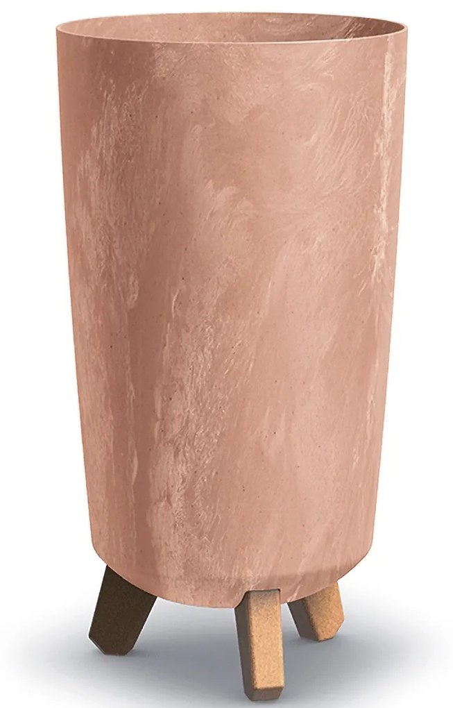 Plastový kvetináč na nožičkách DGTL200E 19,5 cm - terakota