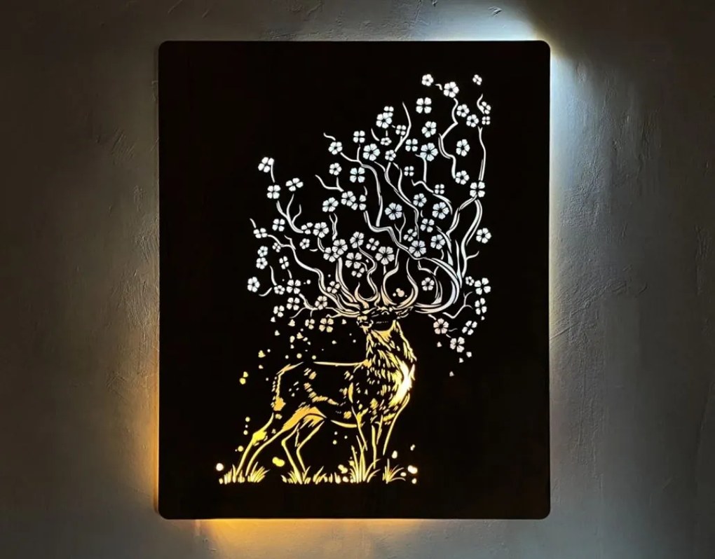 Led obraz Jeleň a sakura