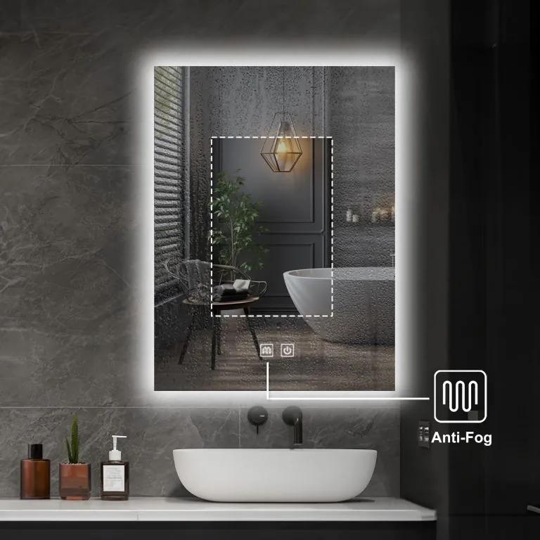 IREDA kúpeľňové zrkadlo s LED osvetlením, 70 x 50 cm