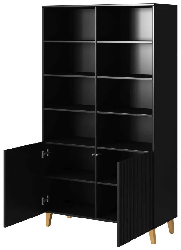 Knižnica PAFOS 100 cm čierna