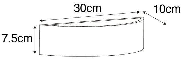 Rustikálna nástenná lampa z omietky - Aurel Novo