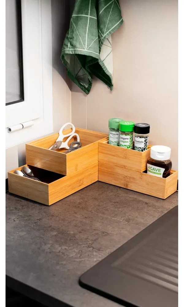 Bambusový box Compactor, 22,5 x 7,5 x 6,35 cm