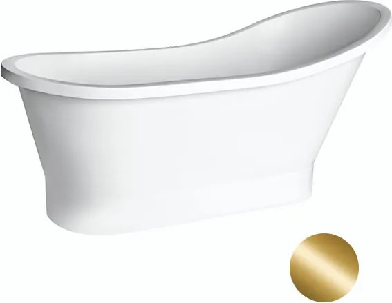 Besco Voľne stojaca vaňa z liateho mramoru Gloria 150x67 (160x67,5) BESCO-Typ výpuste: Click-Clack štandard, chróm, BESCO-Rozmery: 150x67, BESCO-Farb…