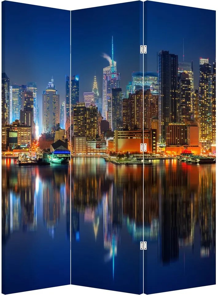 Paraván - Manhattan v noci (126x170 cm)