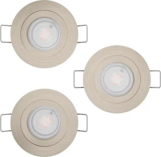 Eglo 902259 - SADA 3× LED podhľadových bodových svietidiel BARRANCO 1× GU10/4,5 W/230 V chróm