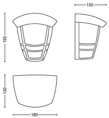 Philips 15387/31/16 - Vonkajšie nástenné svietidlo MYGARDEN CREEK E27/60W/220-240V
