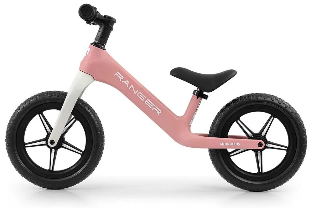 Detský balančný bicykel Milly Mally Ranger Flash Pink