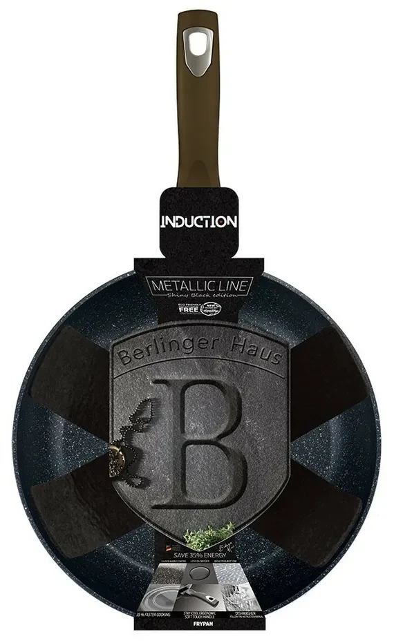 Berlinger Haus Panvica s mramorovým povrchom 28 cm Shiny Black Collection