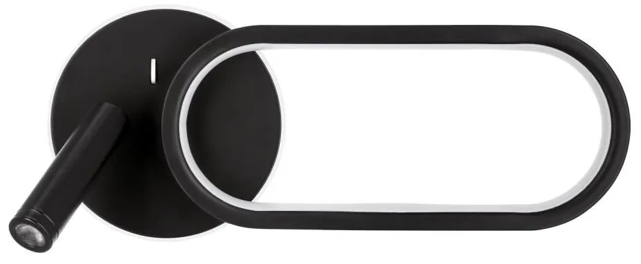 Candellux LED Nástenné svietidlo MONET LED/13W/230V + LED/2W 3000/4000/6000K čierna CA1005