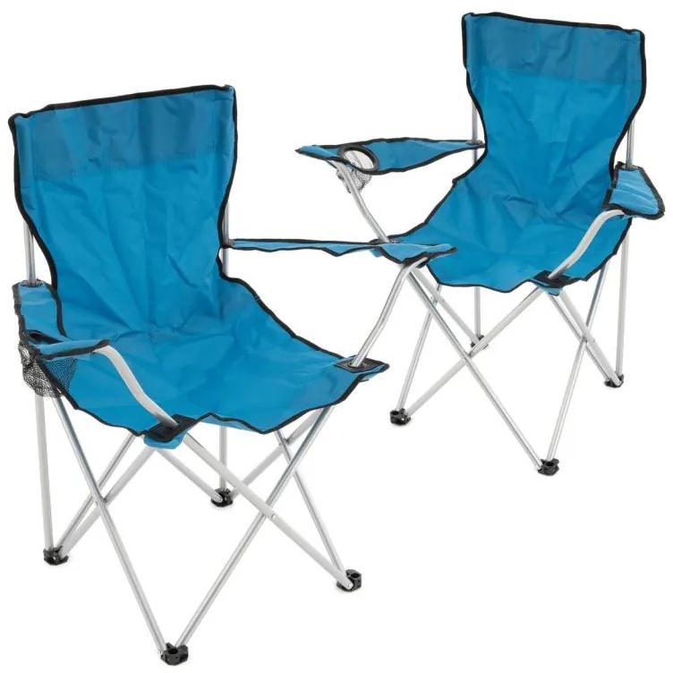 Set skladacích stoličiek - modrá