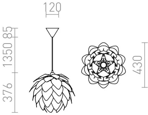 RED - Design Rendl - R12381 - Luster na lanku ENCOMBRE 1xE27/42W/230V