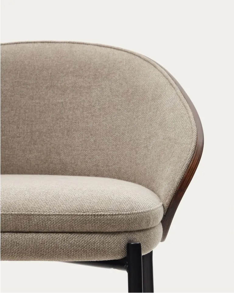 Hnedo-béžová barová stolička (výška sedadla 65 cm) Eamy – Kave Home