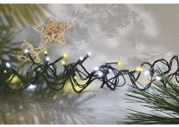 LED Vianočná vonkajšia reťaz 80xLED/2 funkcie 13m IP44 teplá/studená biela