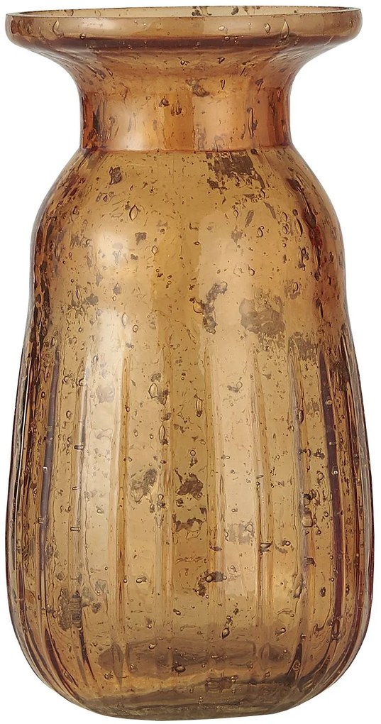 IB LAURSEN Sklenená váza Pebbled Glass Amber