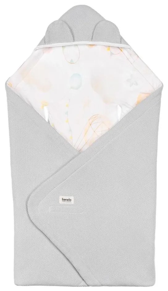 Lionelo - Zavinovačka do autosedačky TRAVEL SWADDLE 90x90 cm Sivý Balón